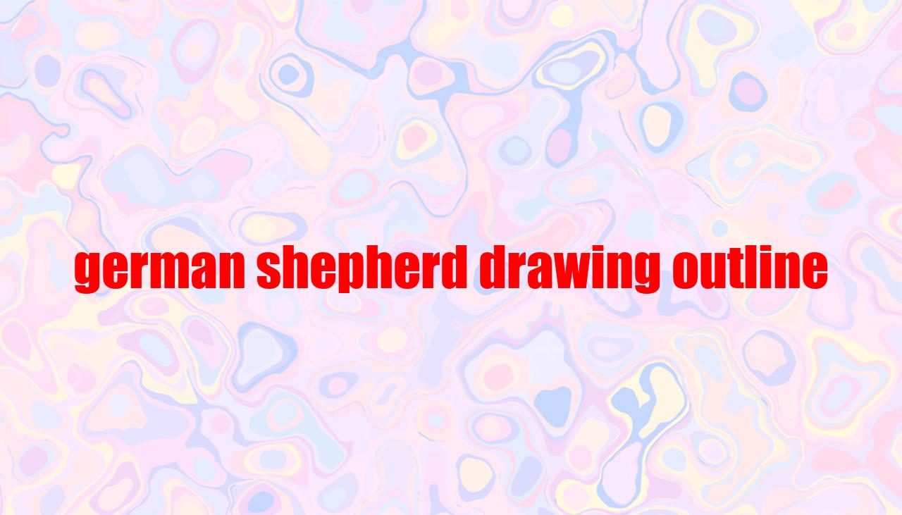 German Shepherd Drawing Outline