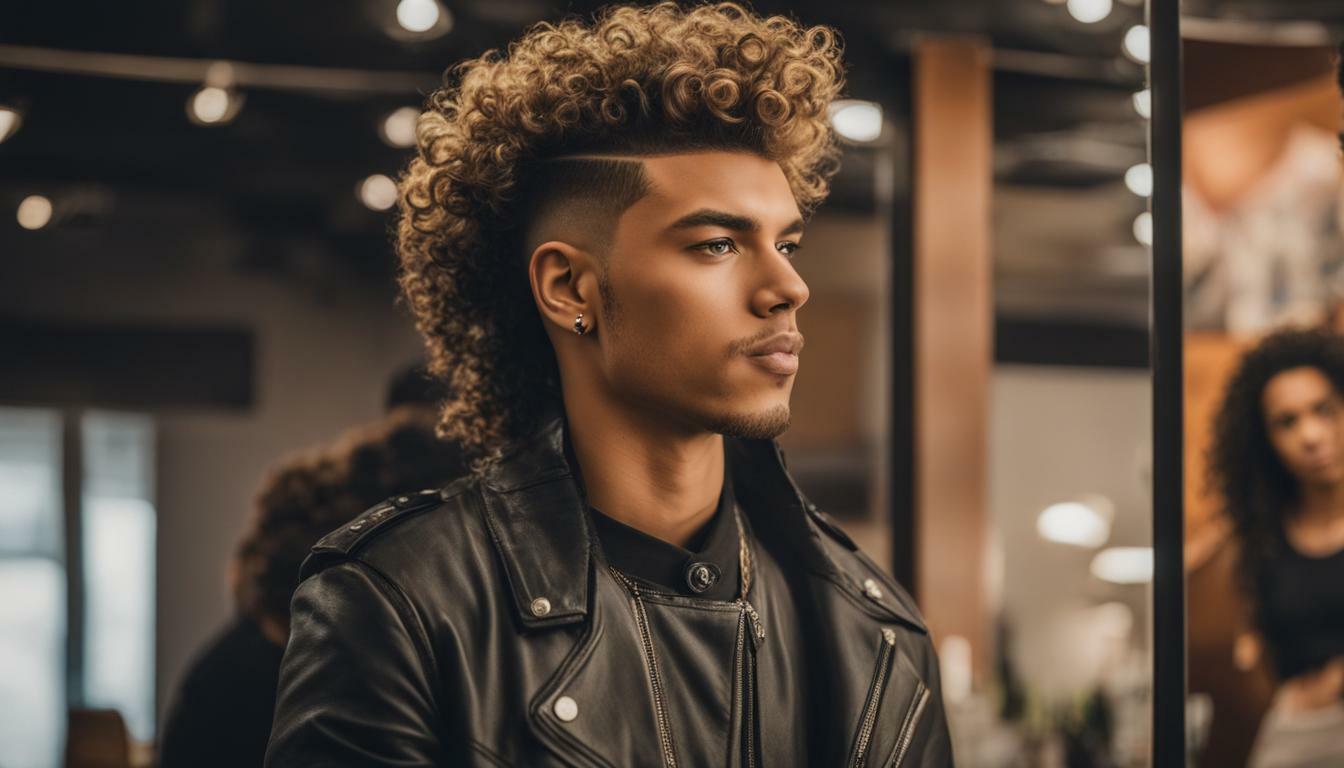 Master the Burst Fade Mullet with Curly Hair Look Today