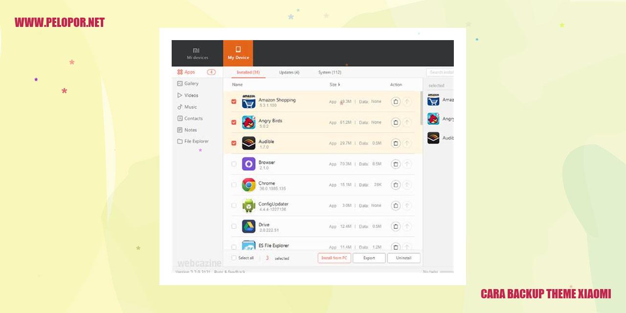Cara Backup Theme Xiaomi – Simpan Tema Favorit Anda dengan Mudah