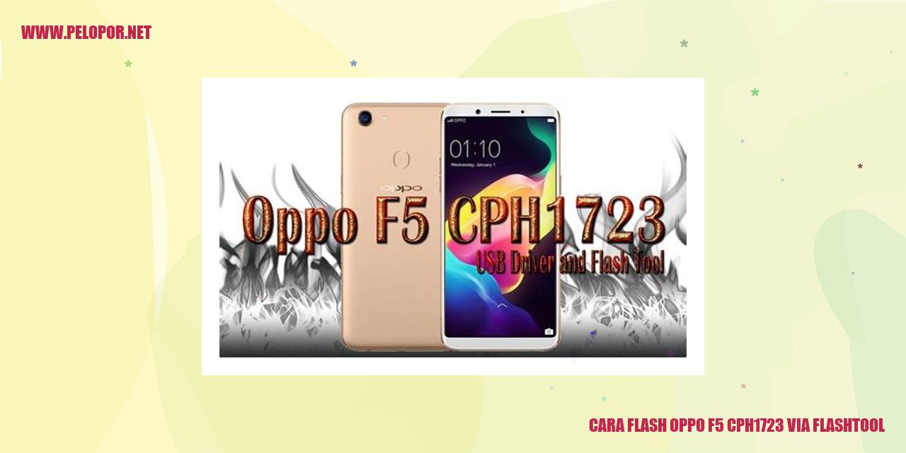 Cara Flash Oppo F5 CPH1723 via Flashtool