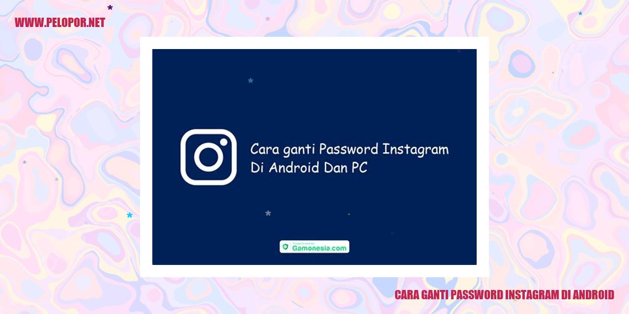 Cara Ganti Password Instagram di Android