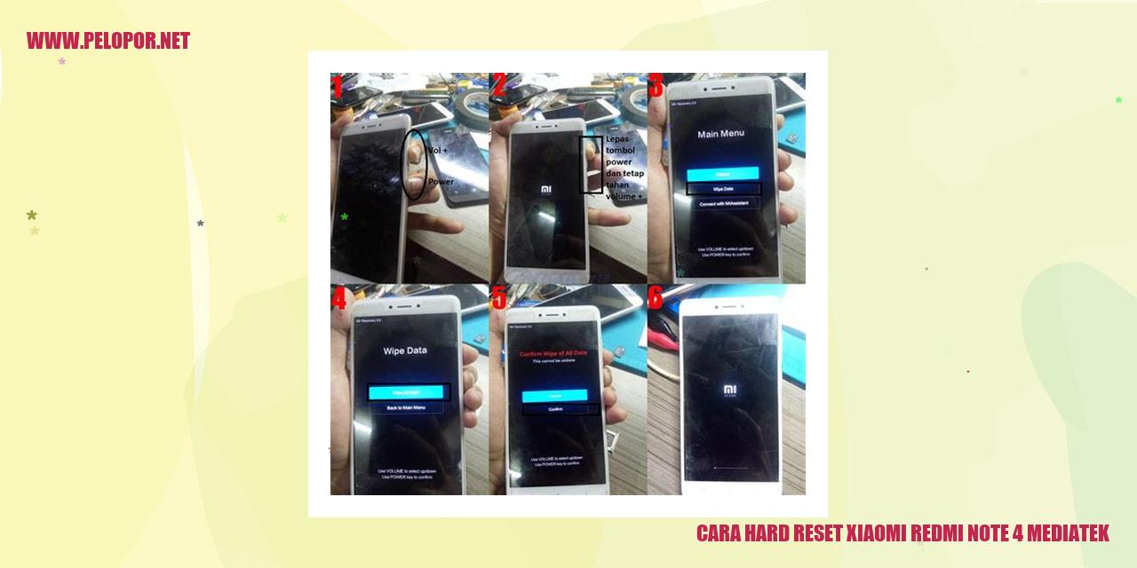 Cara Hard Reset Xiaomi Redmi Note 4 Mediatek