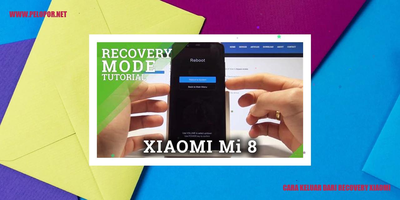 Cara Keluar dari Recovery Xiaomi