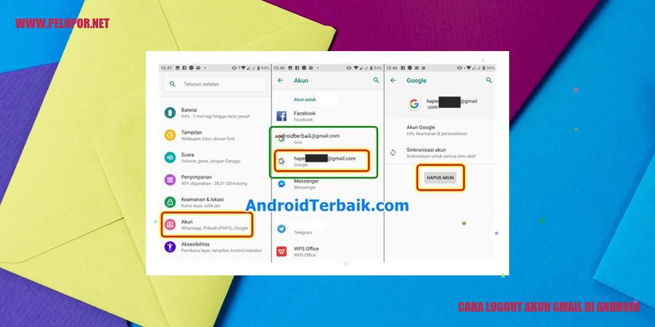 Cara Logout Akun Gmail di Android
