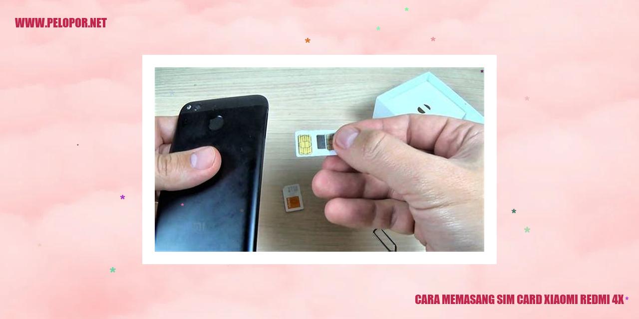 Cara Memasang SIM Card Xiaomi Redmi 4X