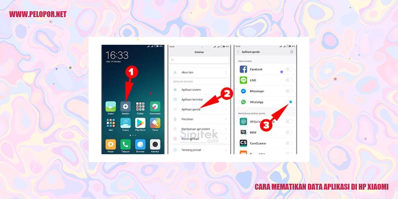 Cara Mematikan Data Aplikasi di HP Xiaomi
