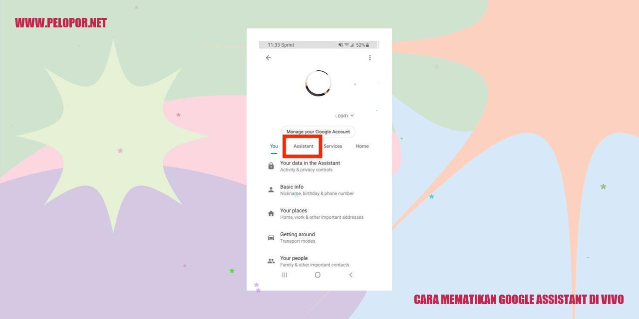 Cara Mematikan Google Assistant di Vivo – Panduan Lengkap