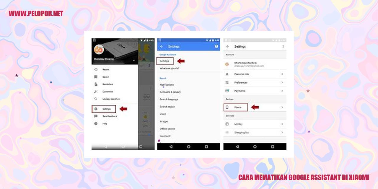 Cara Mematikan Google Assistant di Xiaomi