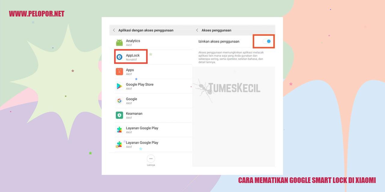 Cara Mematikan Google Smart Lock di Xiaomi