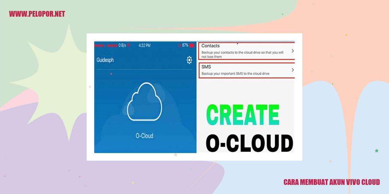 Cara Membuat Akun Vivo Cloud