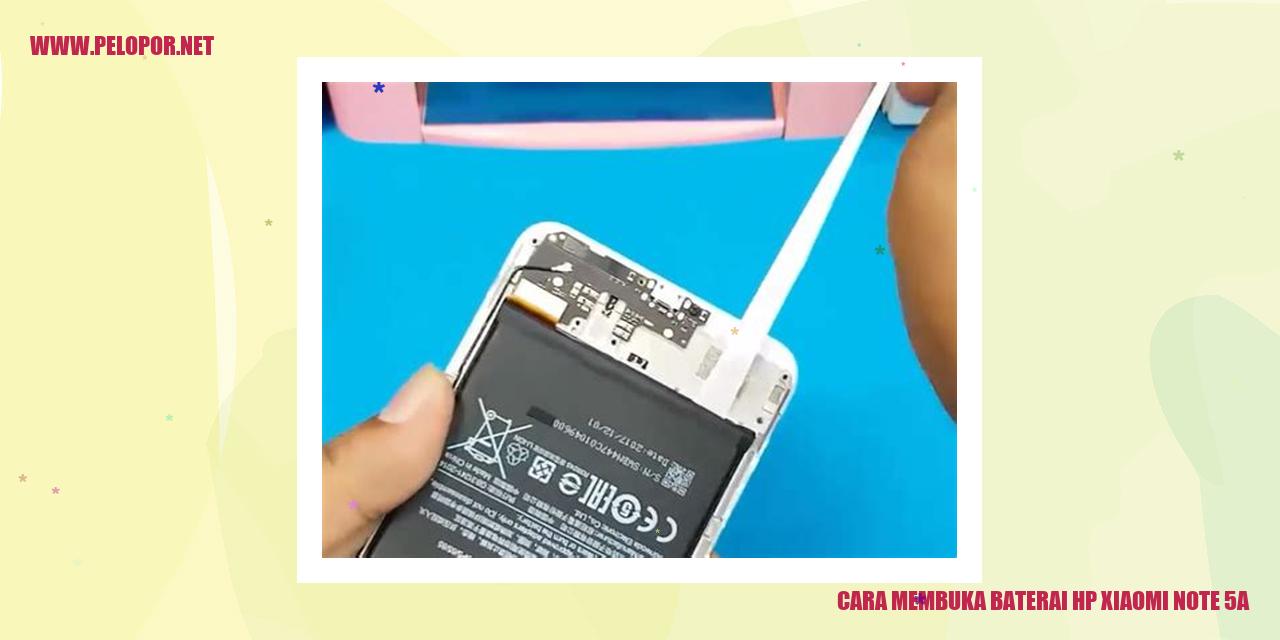 Cara Membuka Baterai HP Xiaomi Note 5A