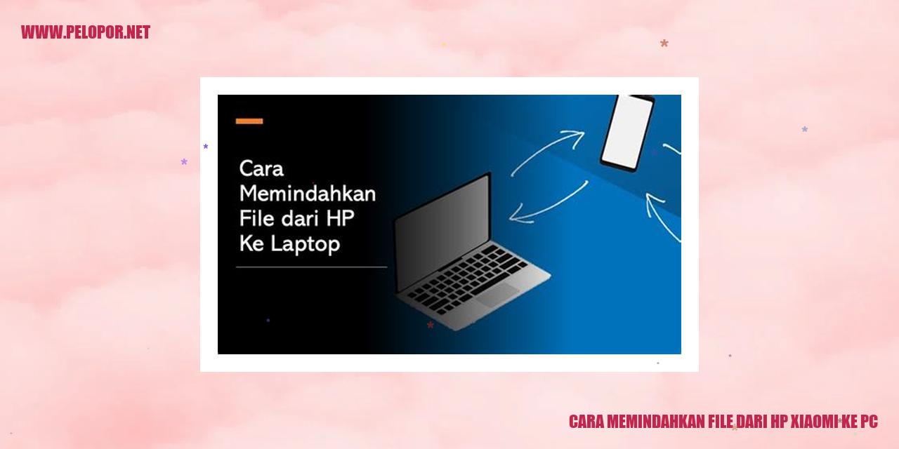 Cara Memindahkan File dari HP Xiaomi ke PC
