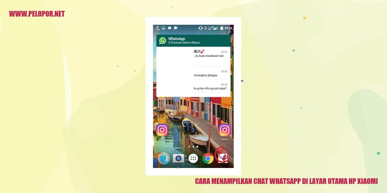 Cara Menampilkan Chat WhatsApp di Layar Utama HP Xiaomi