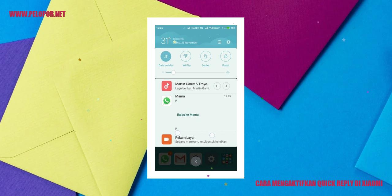 Cara Mengaktifkan Quick Reply di Xiaomi