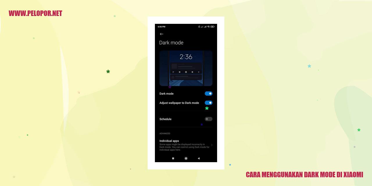 Cara Menggunakan Dark Mode di Xiaomi