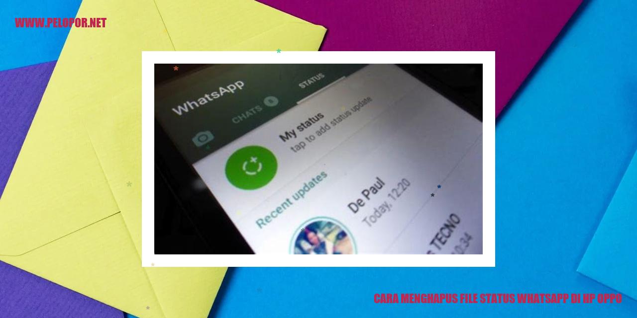 Cara Menghapus File Status WhatsApp di HP Oppo