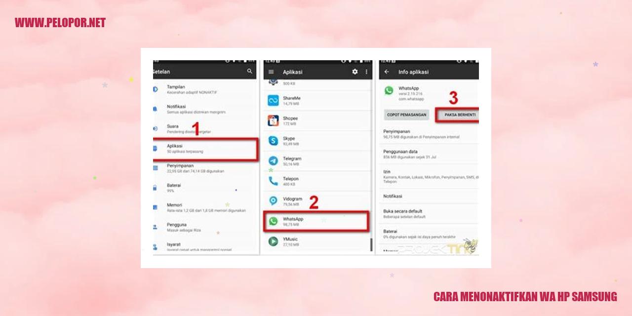 Cara Menonaktifkan WhatsApp di HP Samsung