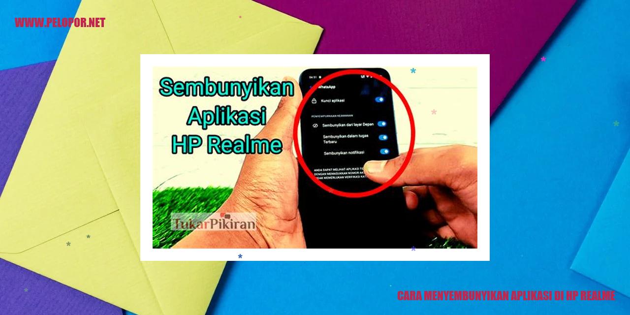 Cara Menyembunyikan Aplikasi di HP Realme