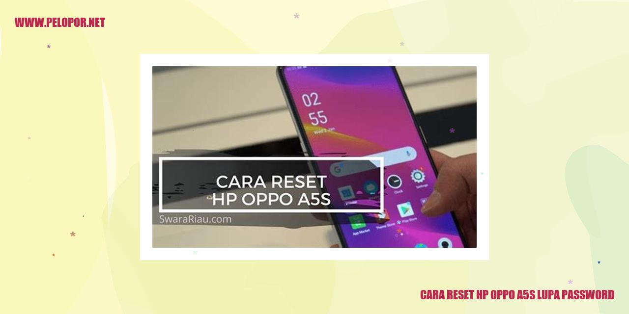 Cara Reset HP Oppo A5s Lupa Password secara Mudah dan Cepat