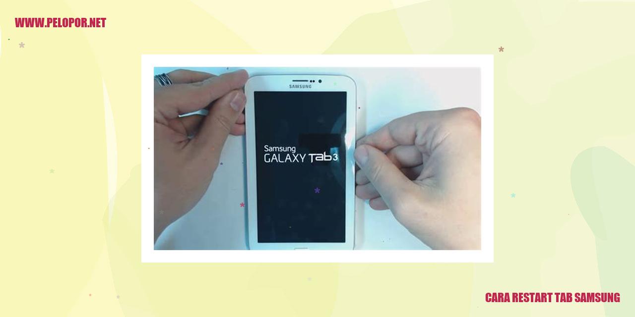 Cara Restart Tab Samsung