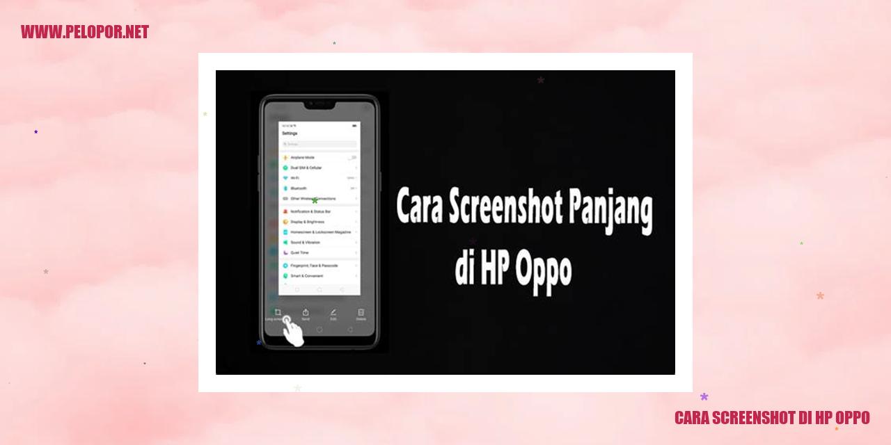 Cara Screenshot di HP Oppo