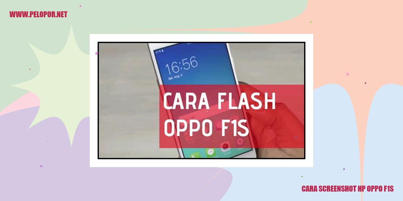 Cara Screenshot HP Oppo F1s