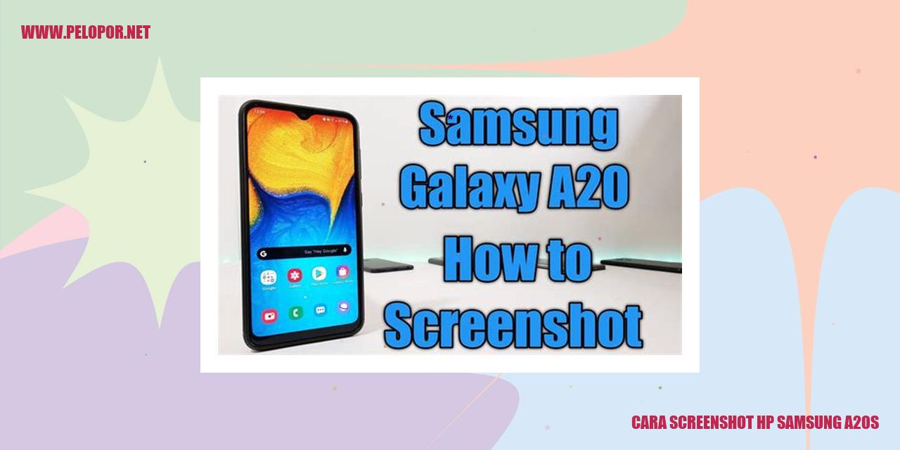 Cara Screenshot HP Samsung A20s yang Mudah dan Praktis