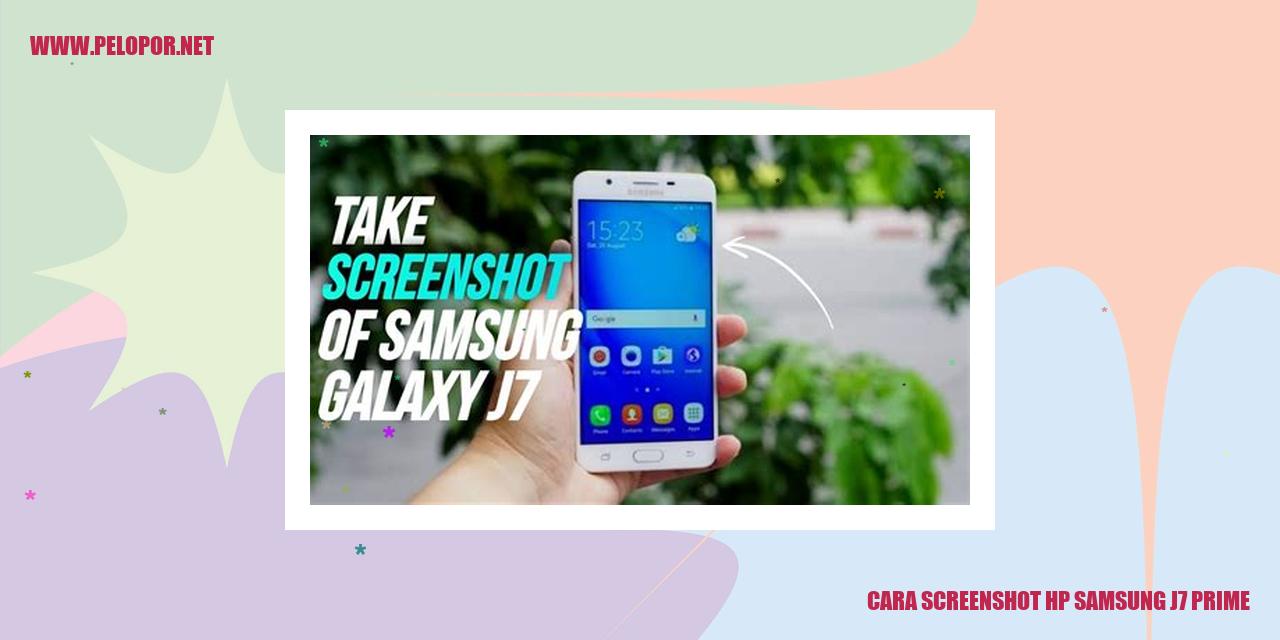 Cara Screenshot HP Samsung J7 Prime