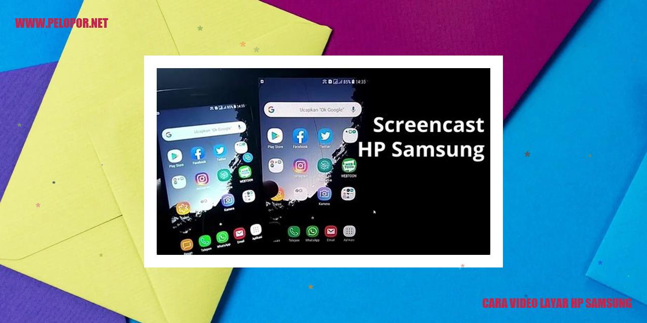 Cara Merekam Video Layar HP Samsung